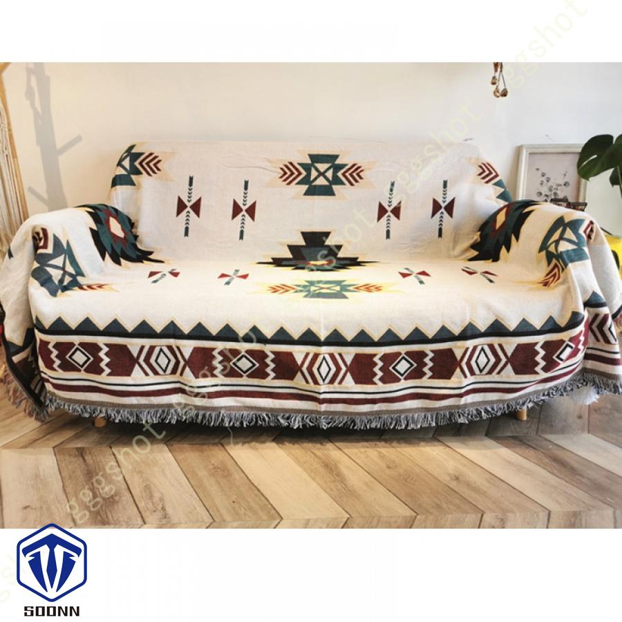 マルチカバー エスニック ソファカバー 大きい ソファーかばー 長方形 ブランケット シンプル ほこり 多機能 保護 ベッドカバー カウチ おしゃれ キズ汚れ防止 