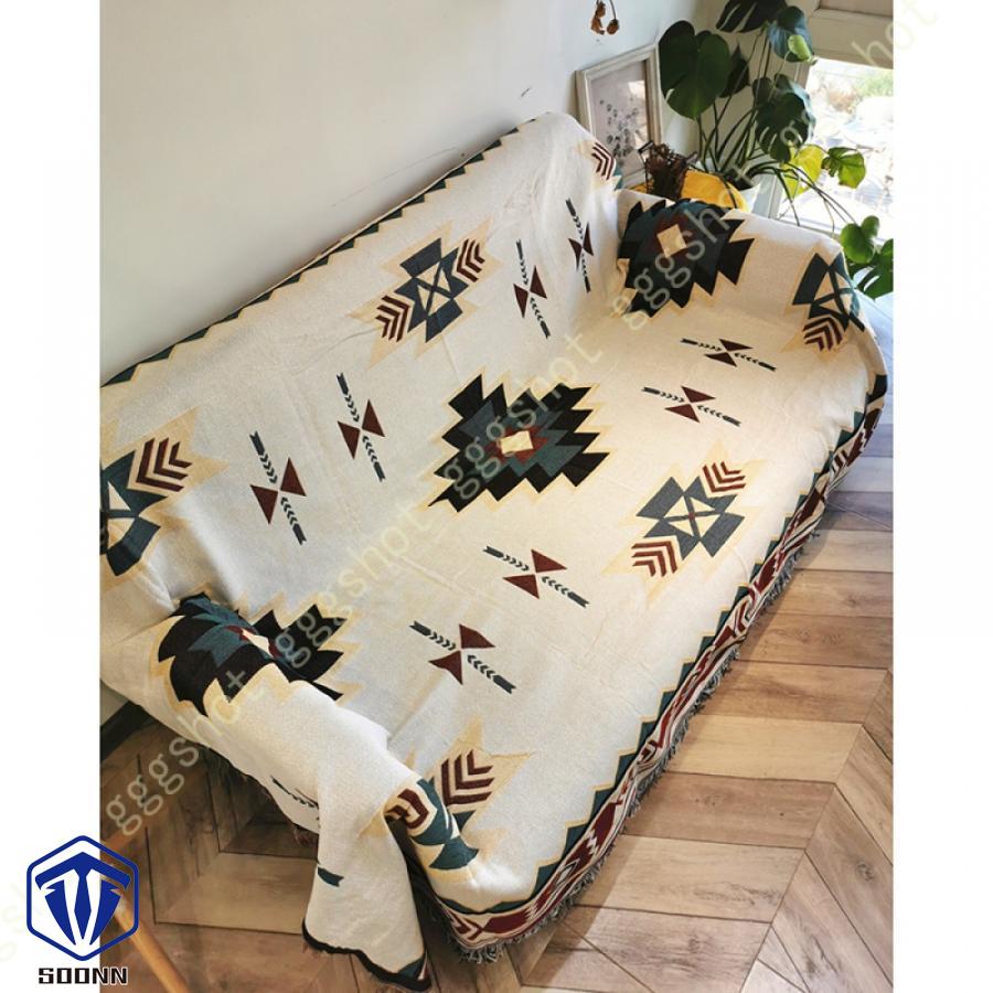 マルチカバー エスニック ソファカバー 大きい ソファーかばー 長方形 ブランケット シンプル ほこり 多機能 保護 ベッドカバー カウチ おしゃれ キズ汚れ防止 