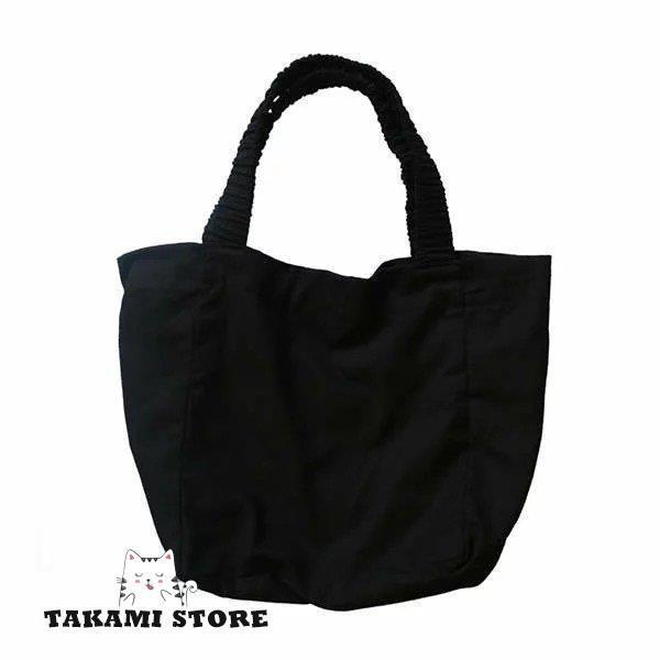 エコバッグ トートバッグ レディース 手提げバッグ ゴムショルダーベルト 折りたたみ キャン無地 軽量 大容量 ショッピングバッグ 買い物バッグ 