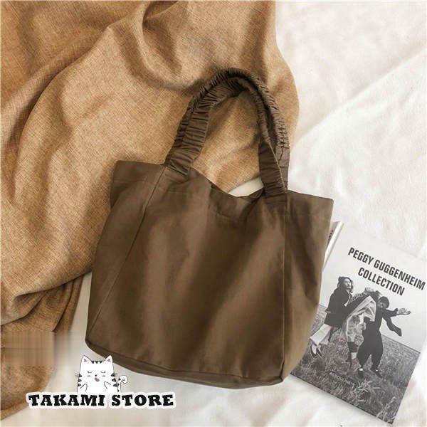 エコバッグ トートバッグ レディース 手提げバッグ ゴムショルダーベルト 折りたたみ キャン無地 軽量 大容量 ショッピングバッグ 買い物バッグ 