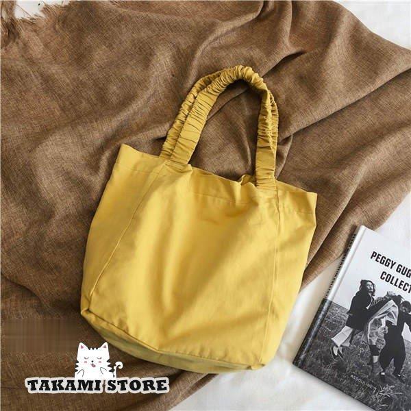 エコバッグ トートバッグ レディース 手提げバッグ ゴムショルダーベルト 折りたたみ キャン無地 軽量 大容量 ショッピングバッグ 買い物バッグ 