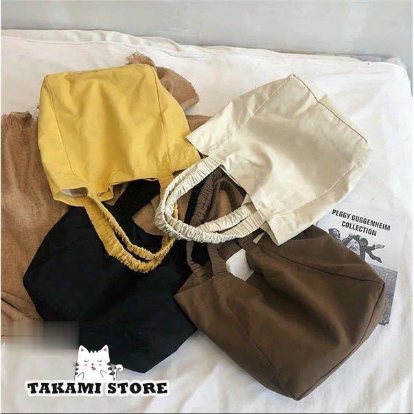 エコバッグ トートバッグ レディース 手提げバッグ ゴムショルダーベルト 折りたたみ キャン無地 軽量 大容量 ショッピングバッグ 買い物バッグ 