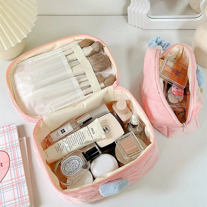 2023 新作 ミニ バッグ ポーチ ２点セット メイクポーチ ポーチ コスメ ポーチ コーデュロイ ボックス 箱型 キルティング おむつ 化粧ポーチ ミニバッグ キルト 