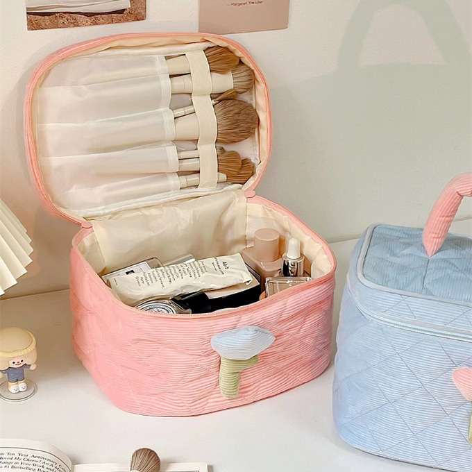 2023 新作 ミニ バッグ ポーチ ２点セット メイクポーチ ポーチ コスメ ポーチ コーデュロイ ボックス 箱型 キルティング おむつ 化粧ポーチ ミニバッグ キルト 