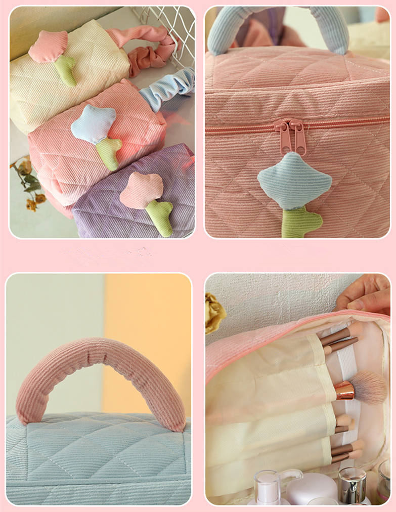 2023 新作 ミニ バッグ ポーチ ２点セット メイクポーチ ポーチ コスメ ポーチ コーデュロイ ボックス 箱型 キルティング おむつ 化粧ポーチ ミニバッグ キルト 