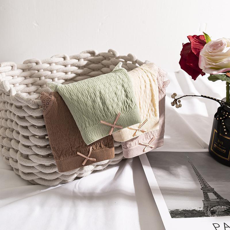 ショーツ レディース 4枚セット インナー 可愛い 女の子 薄手 抗菌 フィット感伸縮性 サラサラ 学生 快適 柔らかい 消臭 レース リボン 