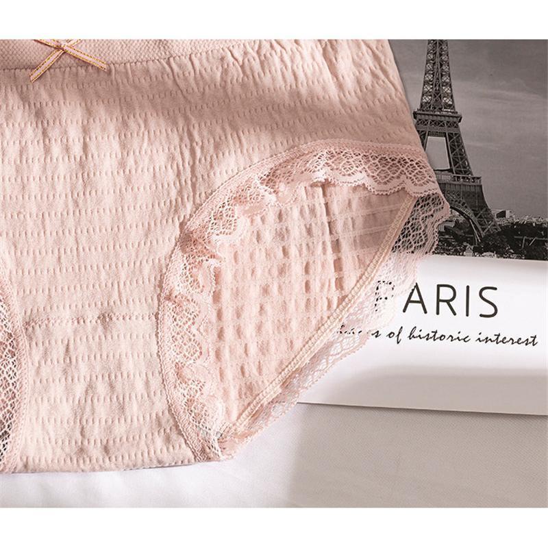 ショーツ レディース 4枚セット インナー 可愛い 女の子 薄手 抗菌 フィット感伸縮性 サラサラ 学生 快適 柔らかい 消臭 レース リボン 