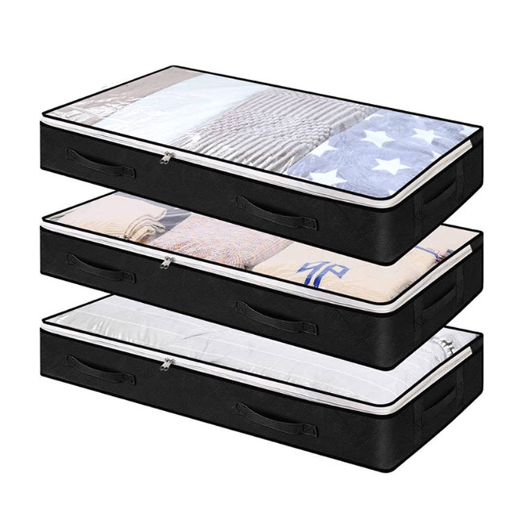 3個セット 布団収納袋 布団収納ボックス 収納 ベッド下収納 収納 布団収納ケース 持ち手付き 通気 おしゃれ ふとん 布団収納ケース クローゼット 