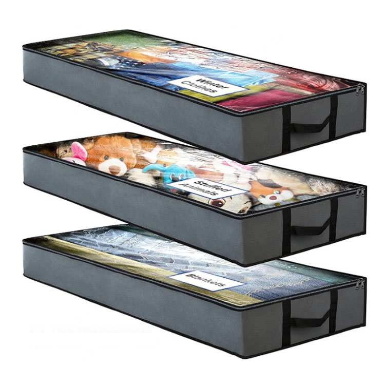 3個セット 布団収納袋 布団収納ボックス 収納 ベッド下収納 収納 布団収納ケース 持ち手付き 通気 おしゃれ ふとん 布団収納ケース クローゼット 