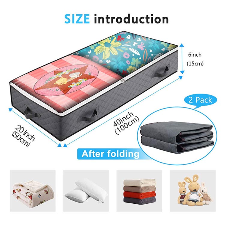 3個セット 布団収納袋 布団収納ボックス 収納 ベッド下収納 収納 布団収納ケース 持ち手付き 通気 おしゃれ ふとん 布団収納ケース クローゼット 