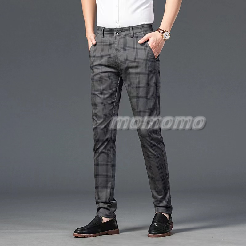 スラックス メンズ スリムパンツ 細身 美脚 ボおしゃれ 男性 紳士パンツ チェック柄 ビジネスパンツ春夏秋 ストライプ ウォッシャブル クールビズ 