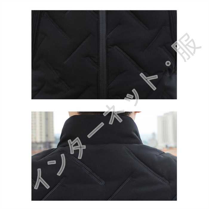 中綿ベスト メンズ ベスト アウター スタンドジップアップ 防寒 秋冬 通学 暖か 通勤 軽量 送料無料 大きいサイズ 着痩 無地 ゆったり おしゃれ 