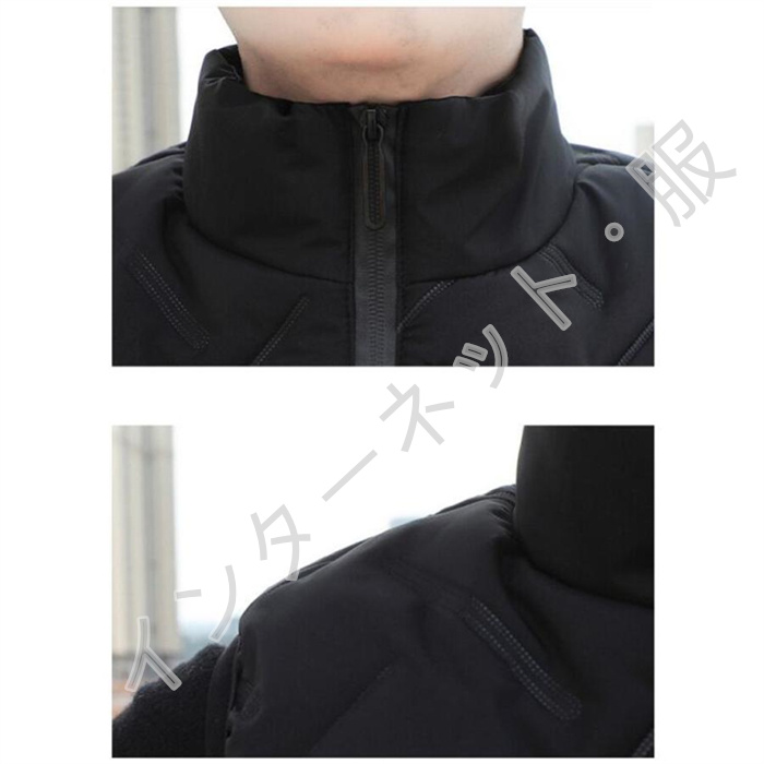 中綿ベスト メンズ ベスト アウター スタンドジップアップ 防寒 秋冬 通学 暖か 通勤 軽量 送料無料 大きいサイズ 着痩 無地 ゆったり おしゃれ 