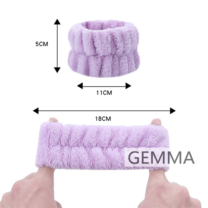 洗顔用リストバンド ヘアバンド 手首用バンド 袖濡れ防止 吸水バンド 無地 ストレッチ良い 腕ひじ かわいい 柔らかい 洗顔 服濡れず 翌日発送 洗面 