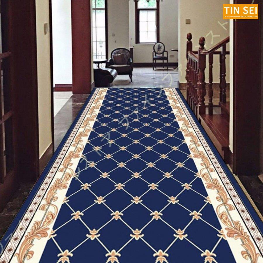 廊下敷きカーペット 幾何柄 民族柄 ロングマット 洗える 滑り止め付 廊下 高級 防音 じゅうたん キッチンマット オールシーズン ラグマット マット 北欧風 