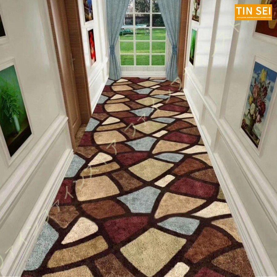 廊下敷きカーペット 幾何柄 民族柄 ロングマット 洗える 滑り止め付 廊下 高級 防音 じゅうたん キッチンマット オールシーズン ラグマット マット 北欧風 