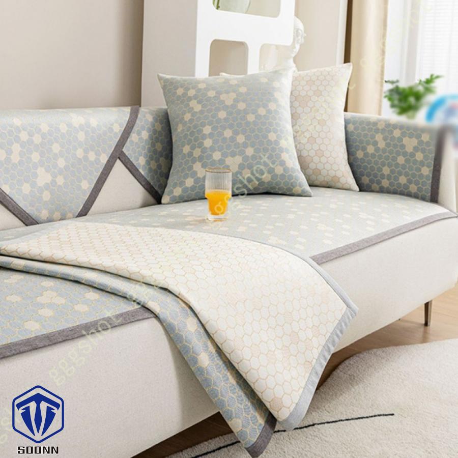 ソファカバー マルチカバー 肘付き シンプル チェア 接触冷感 夏 模様替え かけるだけ カウチカバー クッションカバー 1ピース ソファーカバー 背もたれカバー 