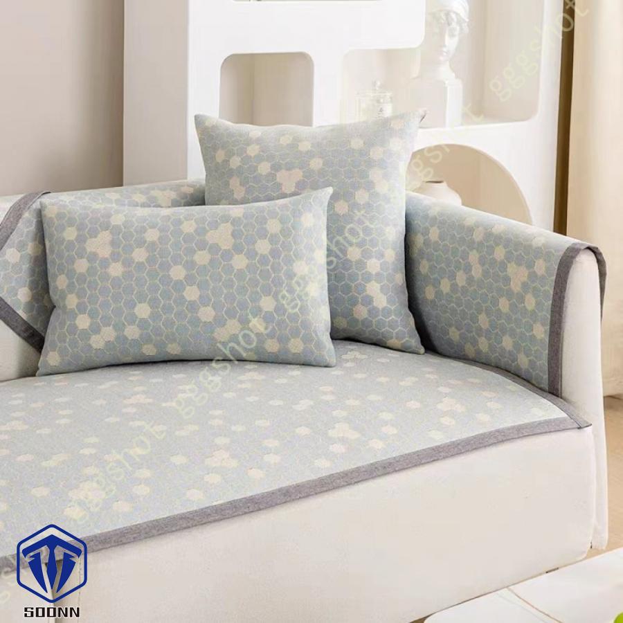 ソファカバー マルチカバー 肘付き シンプル チェア 接触冷感 夏 模様替え かけるだけ カウチカバー クッションカバー 1ピース ソファーカバー 背もたれカバー 