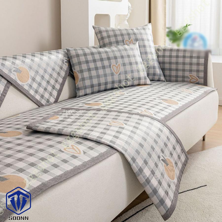 ソファカバー マルチカバー 肘付き シンプル チェア 接触冷感 夏 模様替え かけるだけ カウチカバー クッションカバー 1ピース ソファーカバー 背もたれカバー 