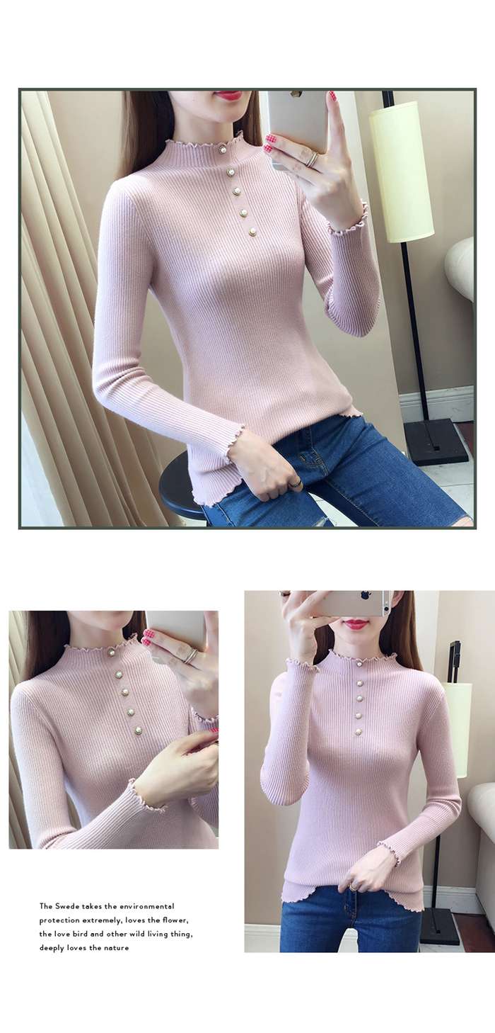 ハイネックニット セーター ニットソー プルーオーバー インナー 長袖 おしゃれ フィット ベーシック レディース 無地 トップス シンプル 