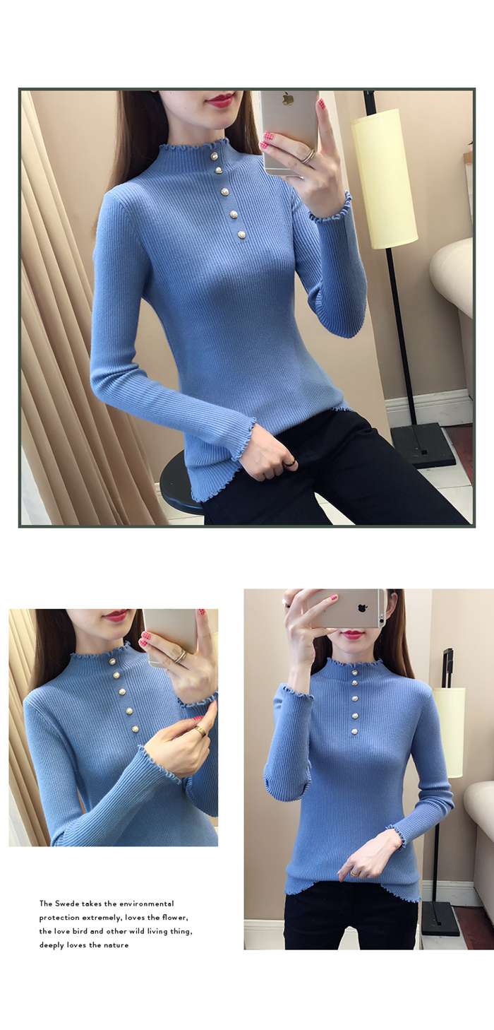 ハイネックニット セーター ニットソー プルーオーバー インナー 長袖 おしゃれ フィット ベーシック レディース 無地 トップス シンプル 