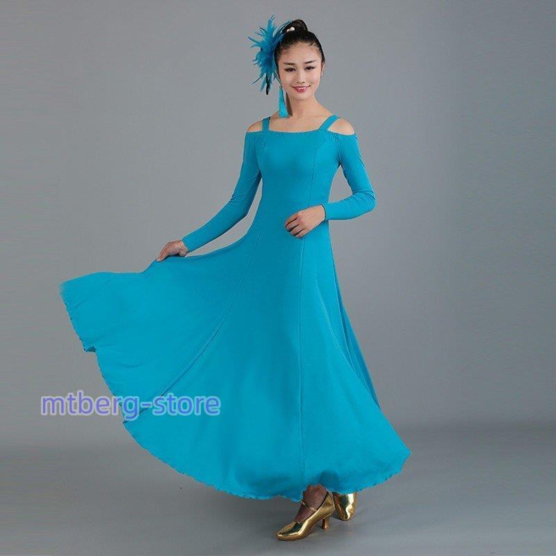 社交ダンス衣装 社交ダンスドレス モダンドレス ダンスウェア ダンスウエア 社交ダンス 練習着 スタンダードドレス 社交ダンス競技用のドレス 