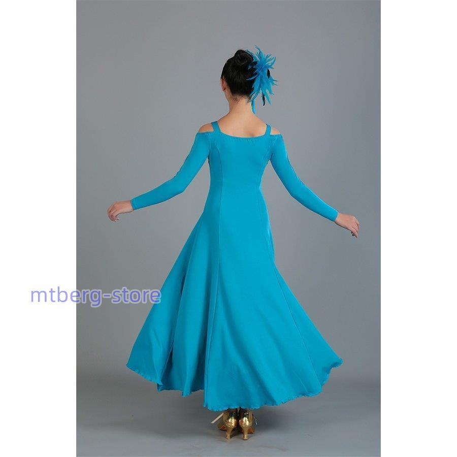 社交ダンス衣装 社交ダンスドレス モダンドレス ダンスウェア ダンスウエア 社交ダンス 練習着 スタンダードドレス 社交ダンス競技用のドレス 