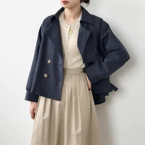 トレンチコート レディース 秋コート 小柄 着やせ 大きいサイズ 就活 通勤 春 ネイビー 秋 アウター ベージュ 秋服 