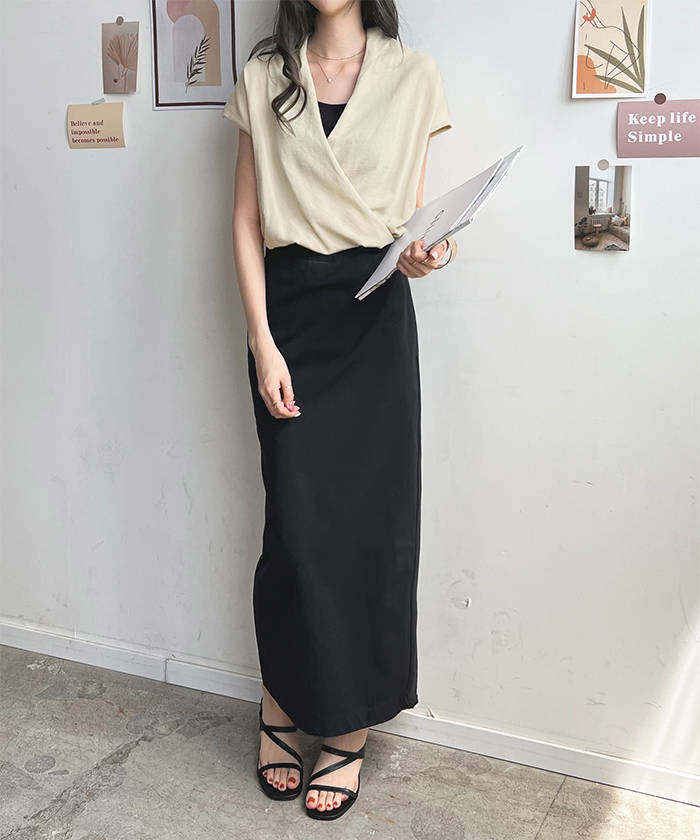 トップス レディース フレンチスリーブ Vネック カシュクール ニット きれいめ カシュクールフレンチスリーブトップス ファッション 韓国 上品 オフィス 