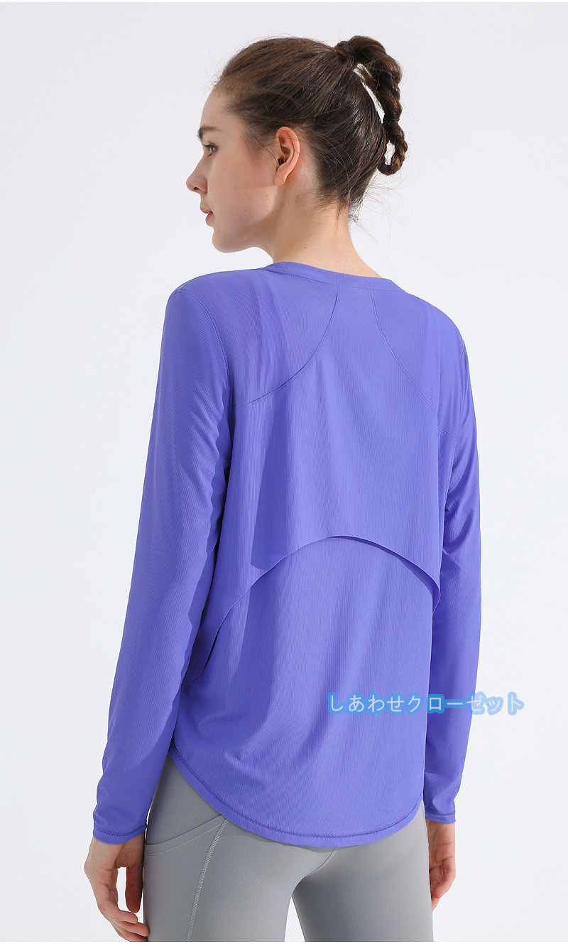 ヨガウェア レディース トップス 長袖 Tシャツ ホットヨガ ランニングウェア フィットネス 速乾 おしゃれ かわいい 吸汗 スポーツウェア 