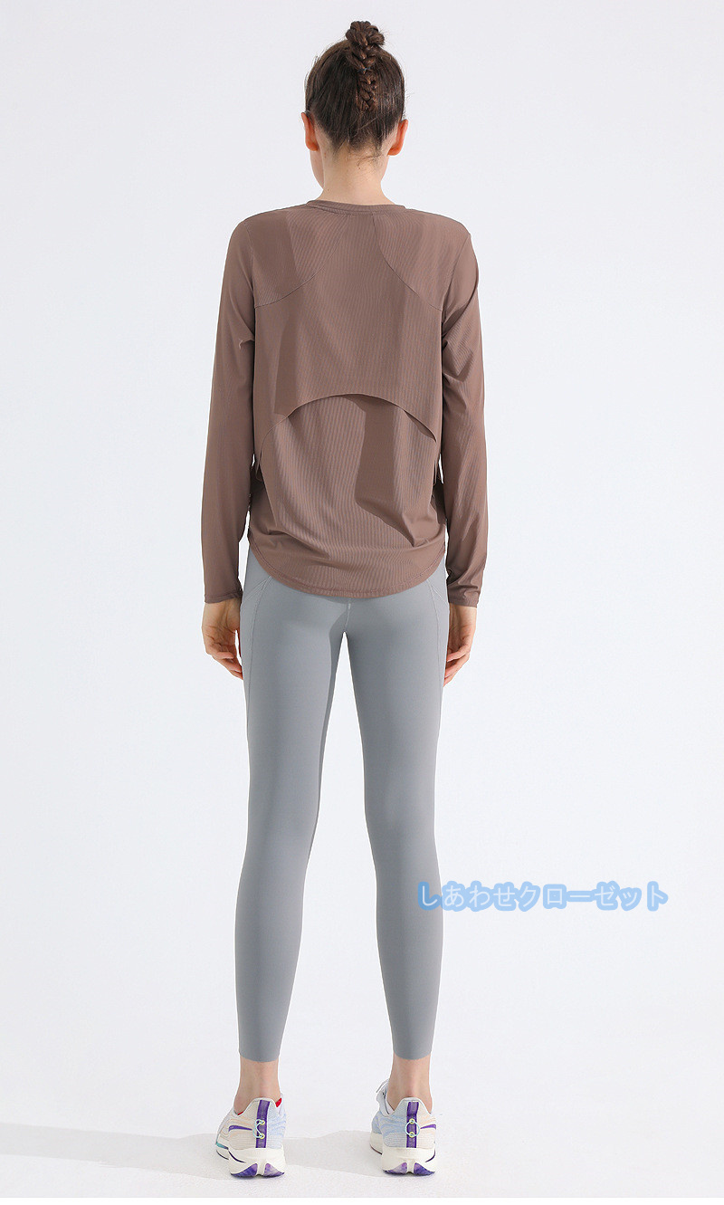 ヨガウェア レディース トップス 長袖 Tシャツ ホットヨガ ランニングウェア フィットネス 速乾 おしゃれ かわいい 吸汗 スポーツウェア 