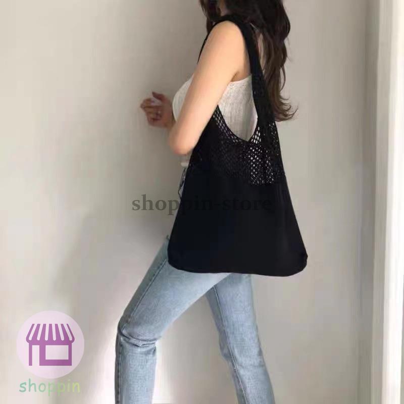 トートバッグ 大容量 肩掛けバッグ 編み 大きめ レディース 肩掛け 軽量 お洒落 通勤通学 エコバッグ 旅行 手提げ カジュアル ショルダーバッグ 