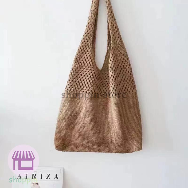トートバッグ 大容量 肩掛けバッグ 編み 大きめ レディース 肩掛け 軽量 お洒落 通勤通学 エコバッグ 旅行 手提げ カジュアル ショルダーバッグ 