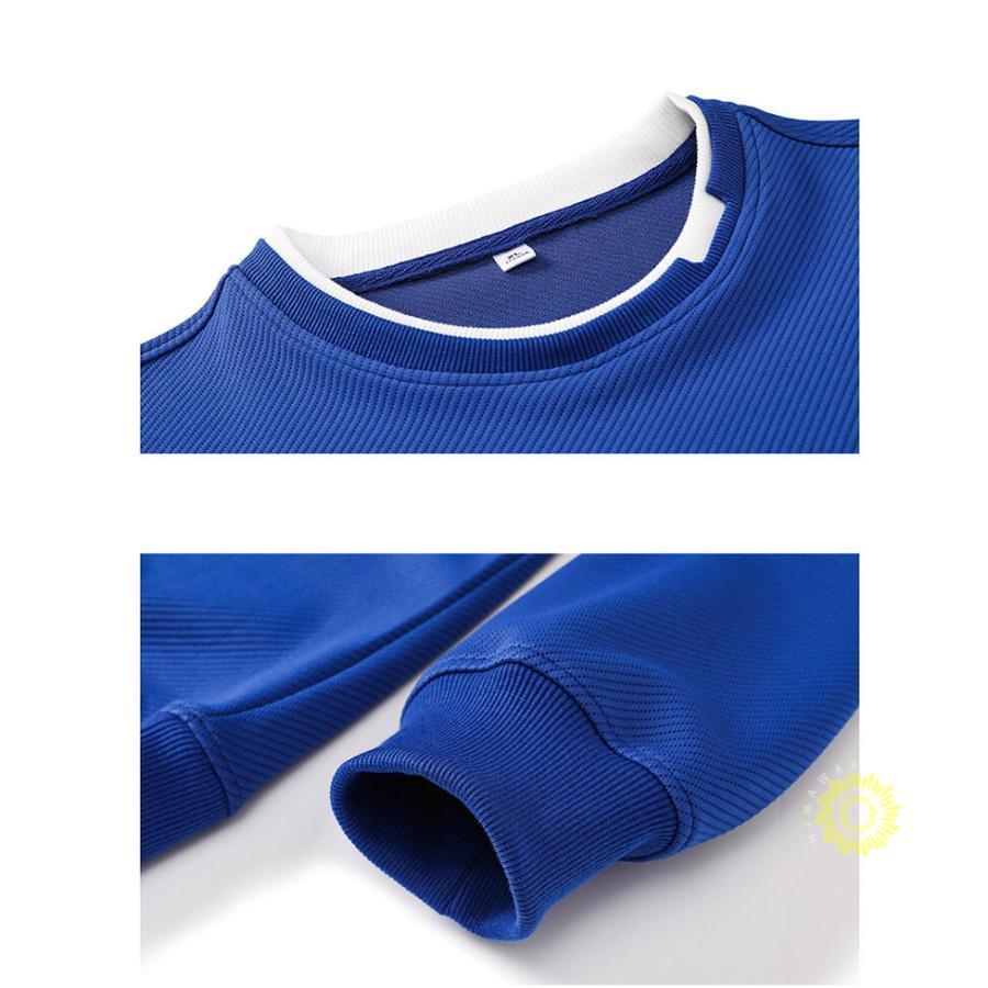 スウェットシャツ トレーナー メンズ 長袖 プルオーバー 重ね着風 丸首 カジュアル 2023 ゆったり おしゃれ 秋 トップス 無地 秋服 