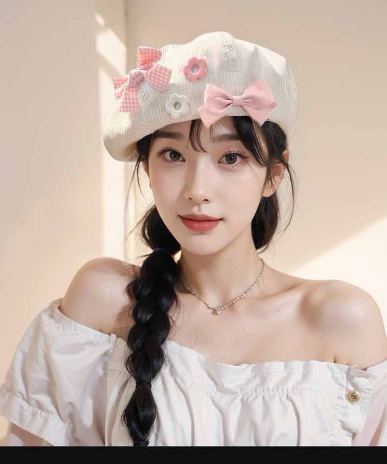 ベレー帽 レディース 帽子ぼうしファッション小物小物 ハット ベレー秋冬綿混 コットン混伸縮性 シンプル マリンゆったり ゴム 