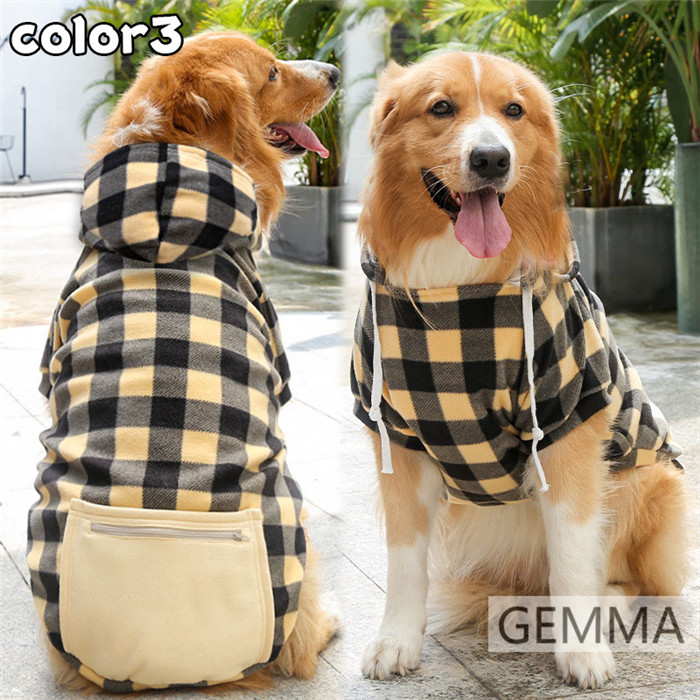 犬服 ドッグウェア ペット服 格子縞 チェック柄 可愛い 中型犬 出かけ ハスキー 大型犬柴犬 小型犬 暖かい 秋田犬 保温 