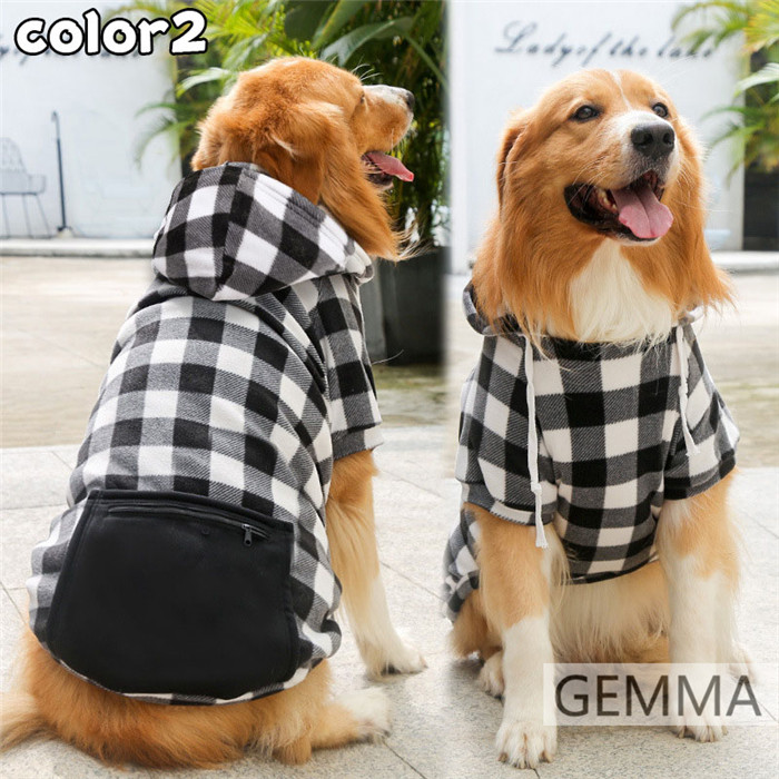 犬服 ドッグウェア ペット服 格子縞 チェック柄 可愛い 中型犬 出かけ ハスキー 大型犬柴犬 小型犬 暖かい 秋田犬 保温 