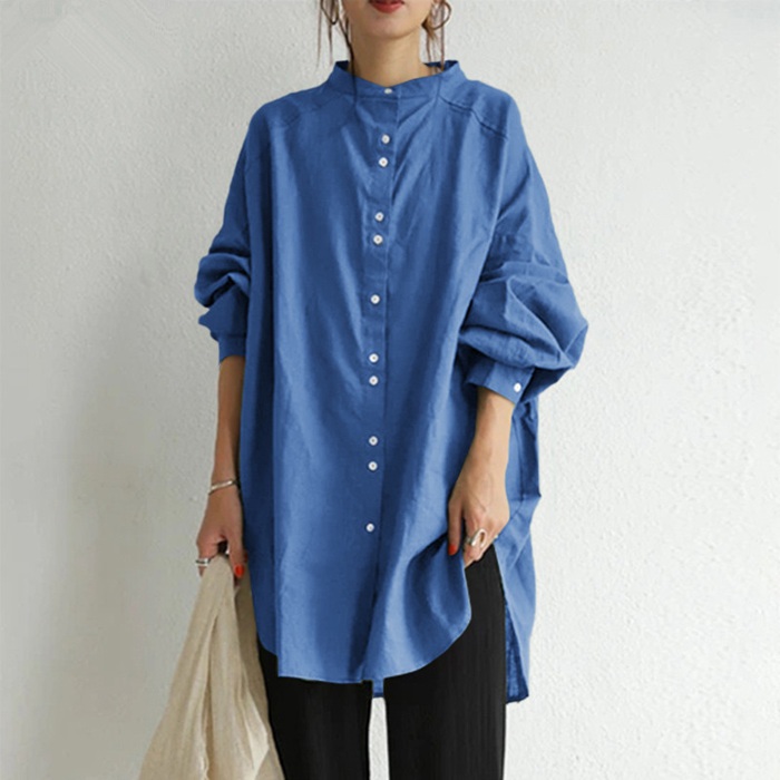 チュニックシャツ ロングシャツ ブラウス レディース カジュアル フェミニン かわいい 無地 通勤 大人 通学 