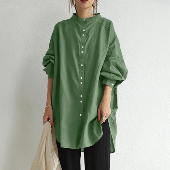 チュニックシャツ ロングシャツ ブラウス レディース カジュアル フェミニン かわいい 無地 通勤 大人 通学 