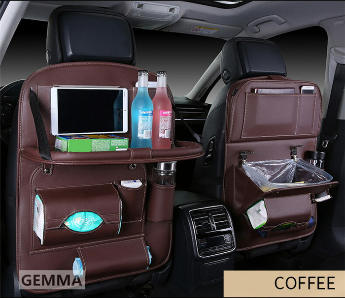 シートバックポケット 後部座席 テーブル 大容量 PU素材ではなく ォックスフォ一ド布素材  