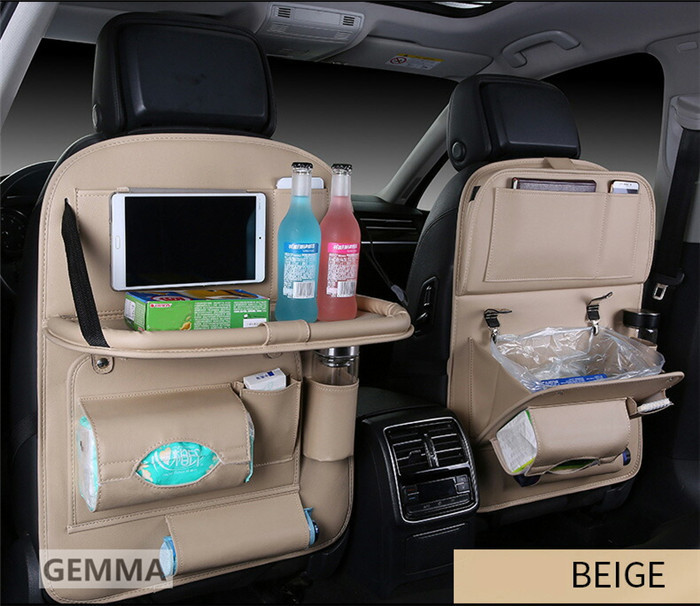シートバックポケット 後部座席 テーブル 大容量 PU素材ではなく ォックスフォ一ド布素材  