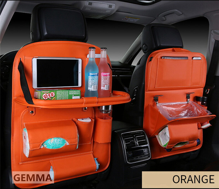 シートバックポケット 後部座席 テーブル 大容量 PU素材ではなく ォックスフォ一ド布素材  