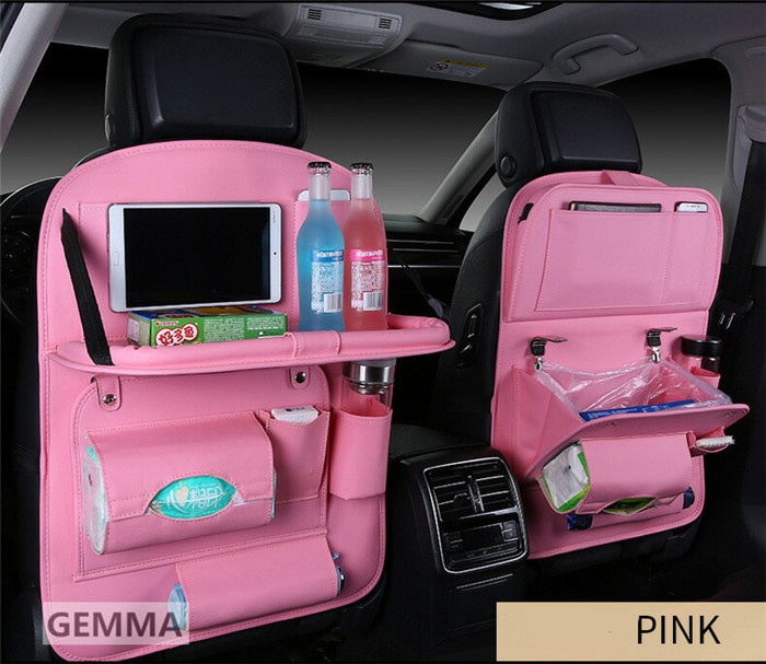 シートバックポケット 後部座席 テーブル 大容量 PU素材ではなく ォックスフォ一ド布素材  