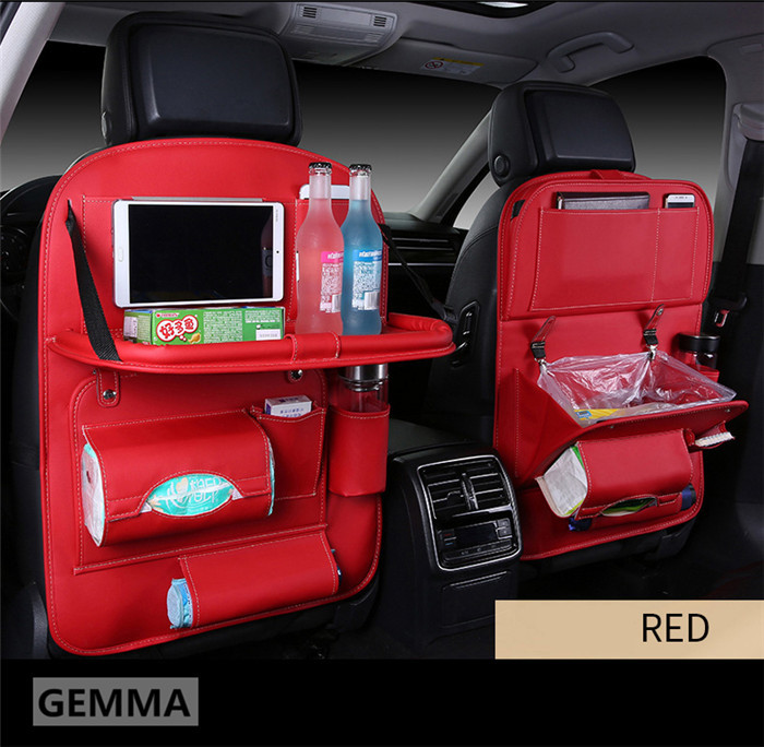 シートバックポケット 後部座席 テーブル 大容量 PU素材ではなく ォックスフォ一ド布素材  