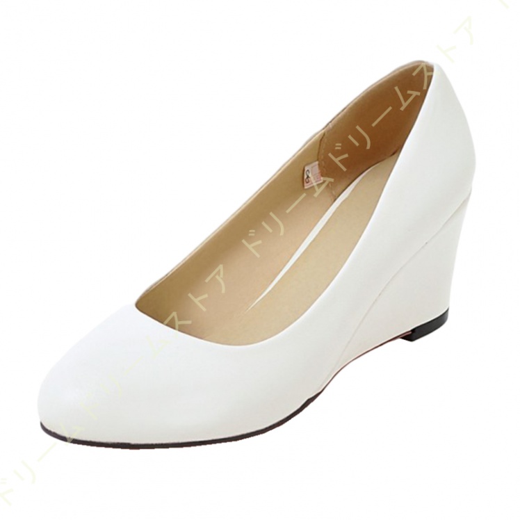 パンプス レディース 痛くない 歩きやすい ヒール6CM ウエッジソール 厚底 コンフォート 仕事 ラウンドトゥ 美脚 ママ疲れにくい モカシン 