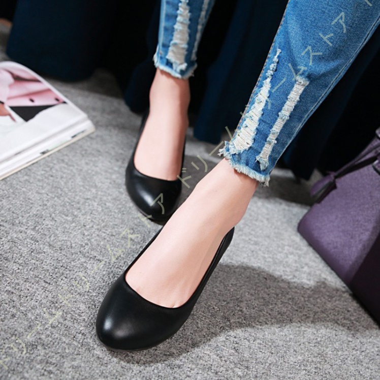 パンプス レディース 痛くない 歩きやすい ヒール6CM ウエッジソール 厚底 コンフォート 仕事 ラウンドトゥ 美脚 ママ疲れにくい モカシン 