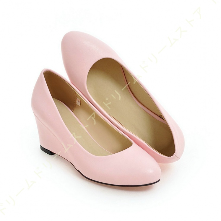 パンプス レディース 痛くない 歩きやすい ヒール6CM ウエッジソール 厚底 コンフォート 仕事 ラウンドトゥ 美脚 ママ疲れにくい モカシン 