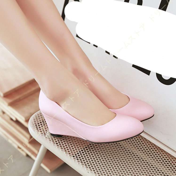 パンプス レディース 痛くない 歩きやすい ヒール6CM ウエッジソール 厚底 コンフォート 仕事 ラウンドトゥ 美脚 ママ疲れにくい モカシン 