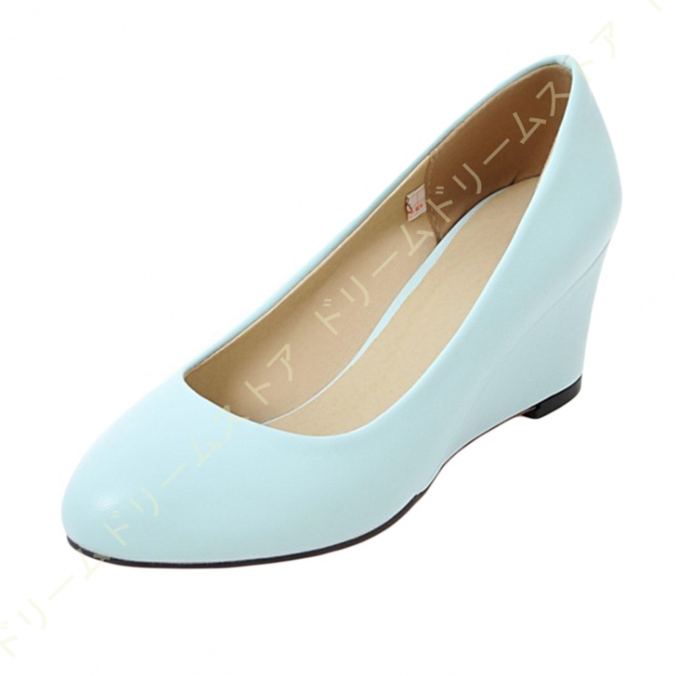 パンプス レディース 痛くない 歩きやすい ヒール6CM ウエッジソール 厚底 コンフォート 仕事 ラウンドトゥ 美脚 ママ疲れにくい モカシン 