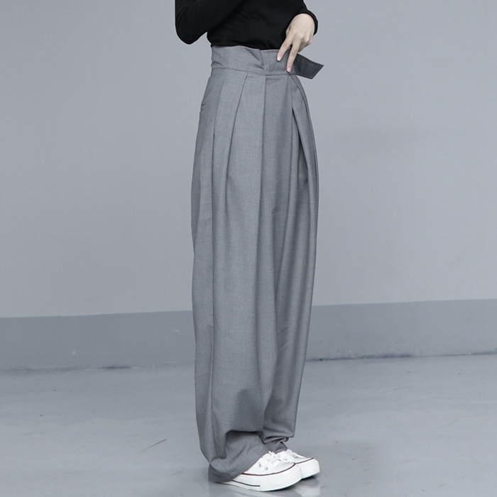 ワイドパンツ レディース スラックス ゆったり 体型カバー タックワイドパンツ 冬 秋 イージーパンツ ワイド タック ボロングパンツ 春 